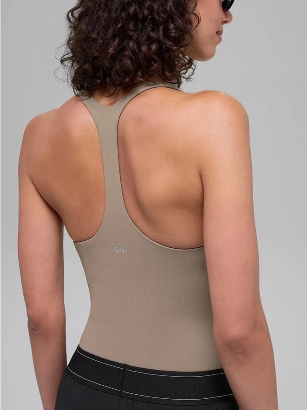ALO Yoga Sand Racerback Bodysuit